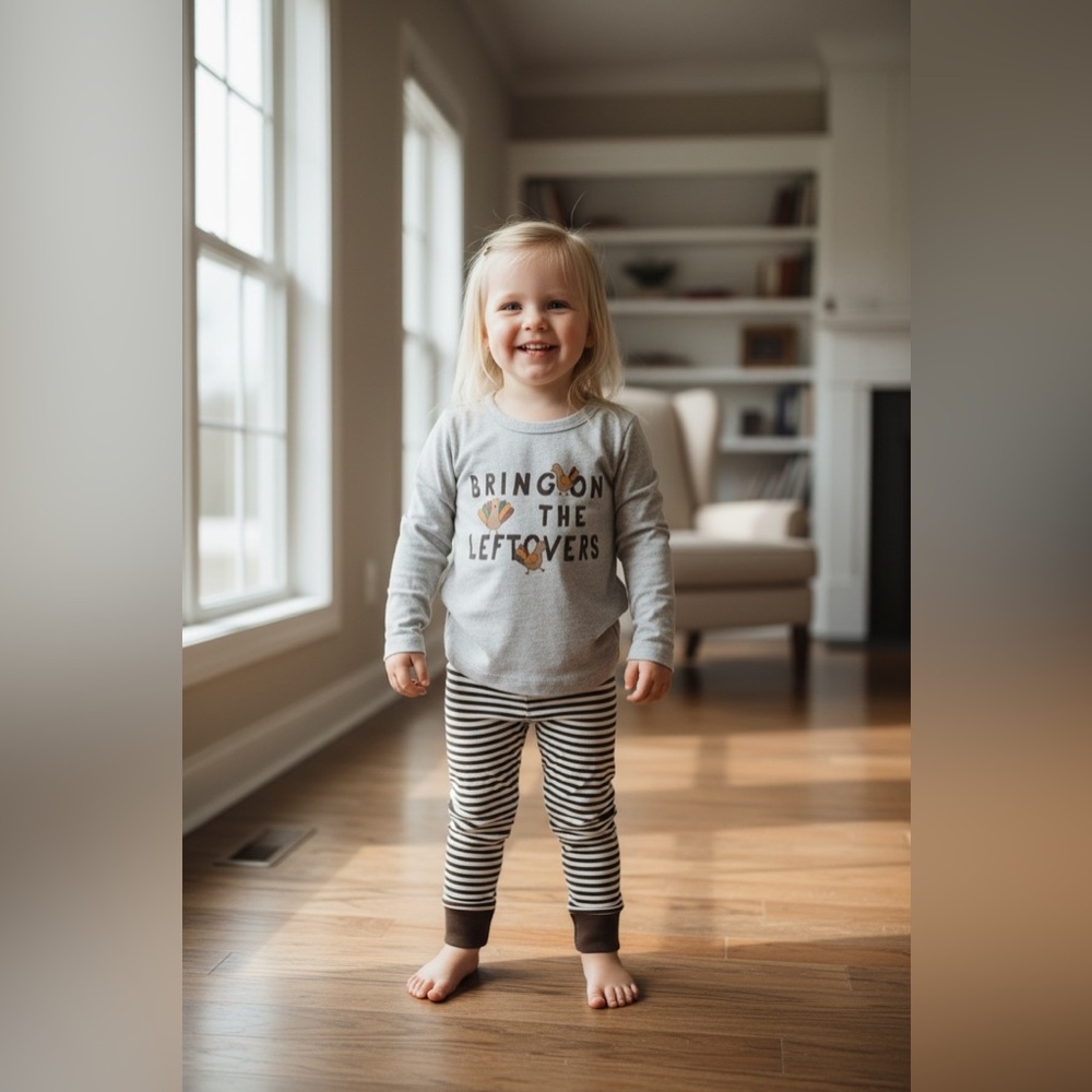 Gray 'Bring on the Leftovers' Pajama Set (Size 4T)